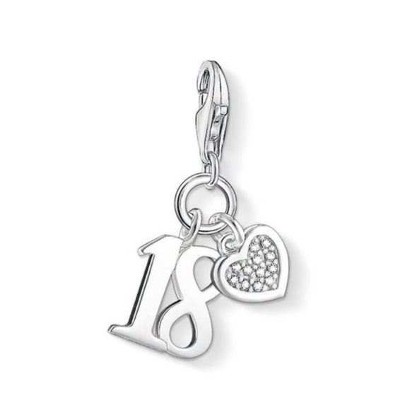 THOMAS SABO Lucky 18 with Diamonds Charm - Picture 1 of 1